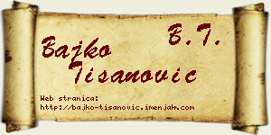 Bajko Tišanović vizit kartica